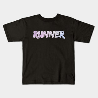 Purple Tie Dye Runner Design for Women Kids T-Shirt